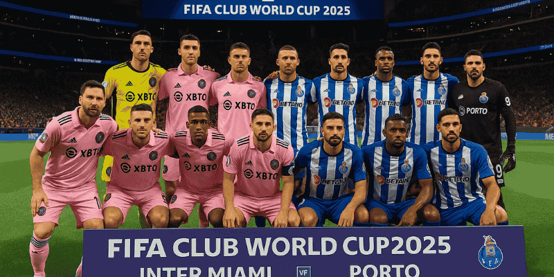 Đội hình Inter Miami và Porto trên sân Mercedes-Benz tại FIFA Club World Cup 2025